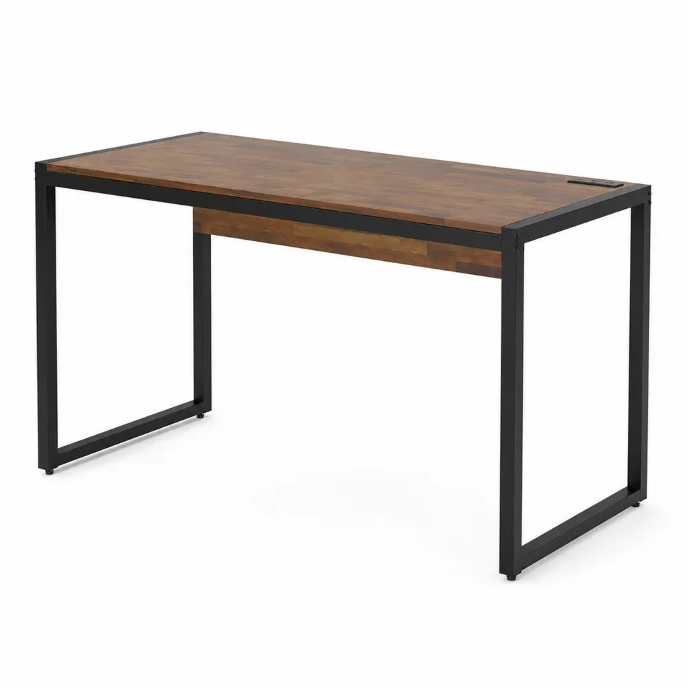 Bureau Rectangulaire en Bois et Métal 120x60 cm