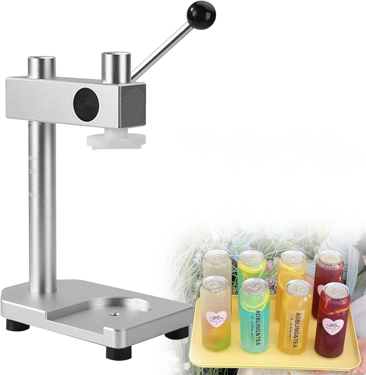 Handslinger inblikkende machine met 250-700ml, 12 x 20 x 29,5 cm, 10 x 24,5 x 34,5 cm, 250 ml, 1-2 seconden, 91-168 mm, 11,6 inch en 13,6 inch