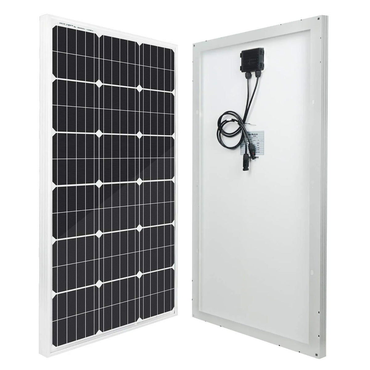 ECO-WORTHY VC-L02M100-B-2 Draagbare 200 Watt 2 stks 100 watts 18 Volt Monokristallijn Zonnepanelen 12 V Batterij voor On-Grid in RV VC-L02M100-B-2