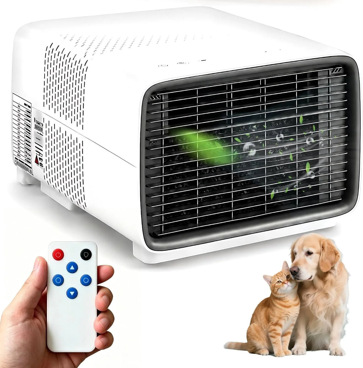 Mobiele airconditioner en Luchtontvochtiger, 280 W mini-compressor airco voor klamboe, Draagbare airconditioner, ontvochtiger en ventilator