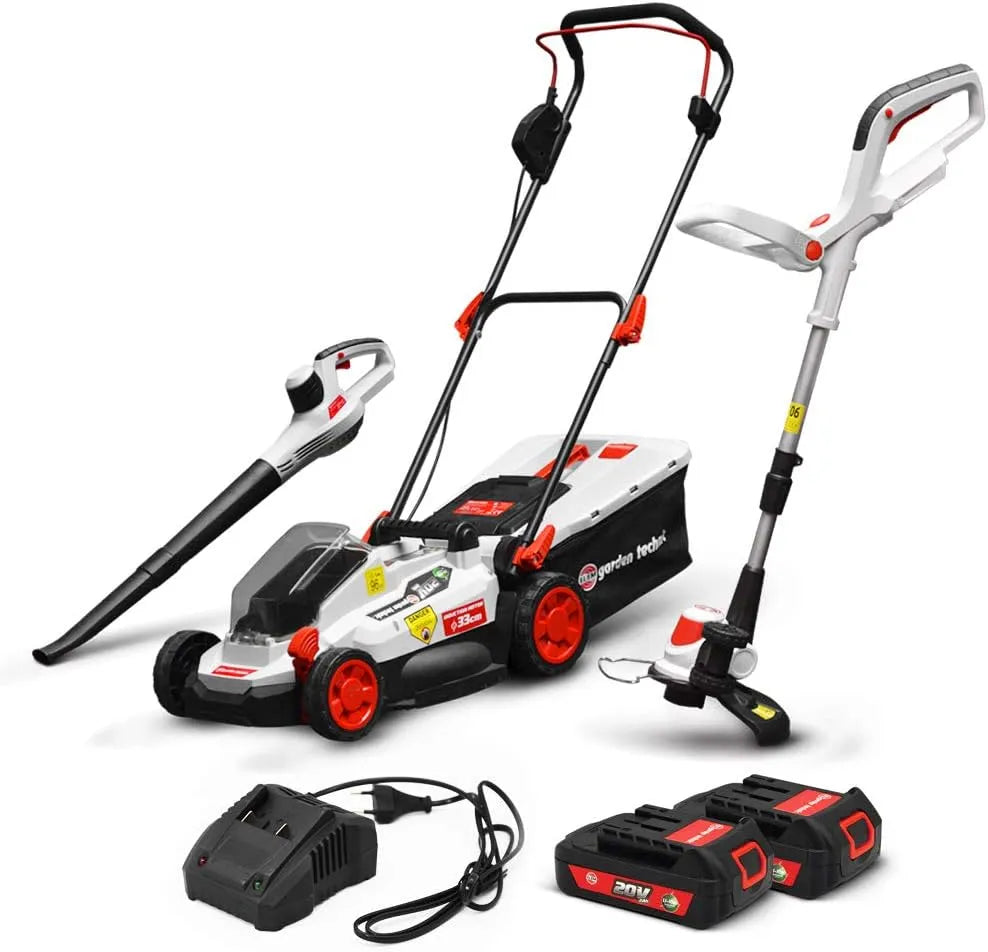 Set van 3 oplaadbare machines met 20 V, 2 Ah, 1 uur, 33 cm, 25-75 mm, 30 l, 25 cm en 5 standen