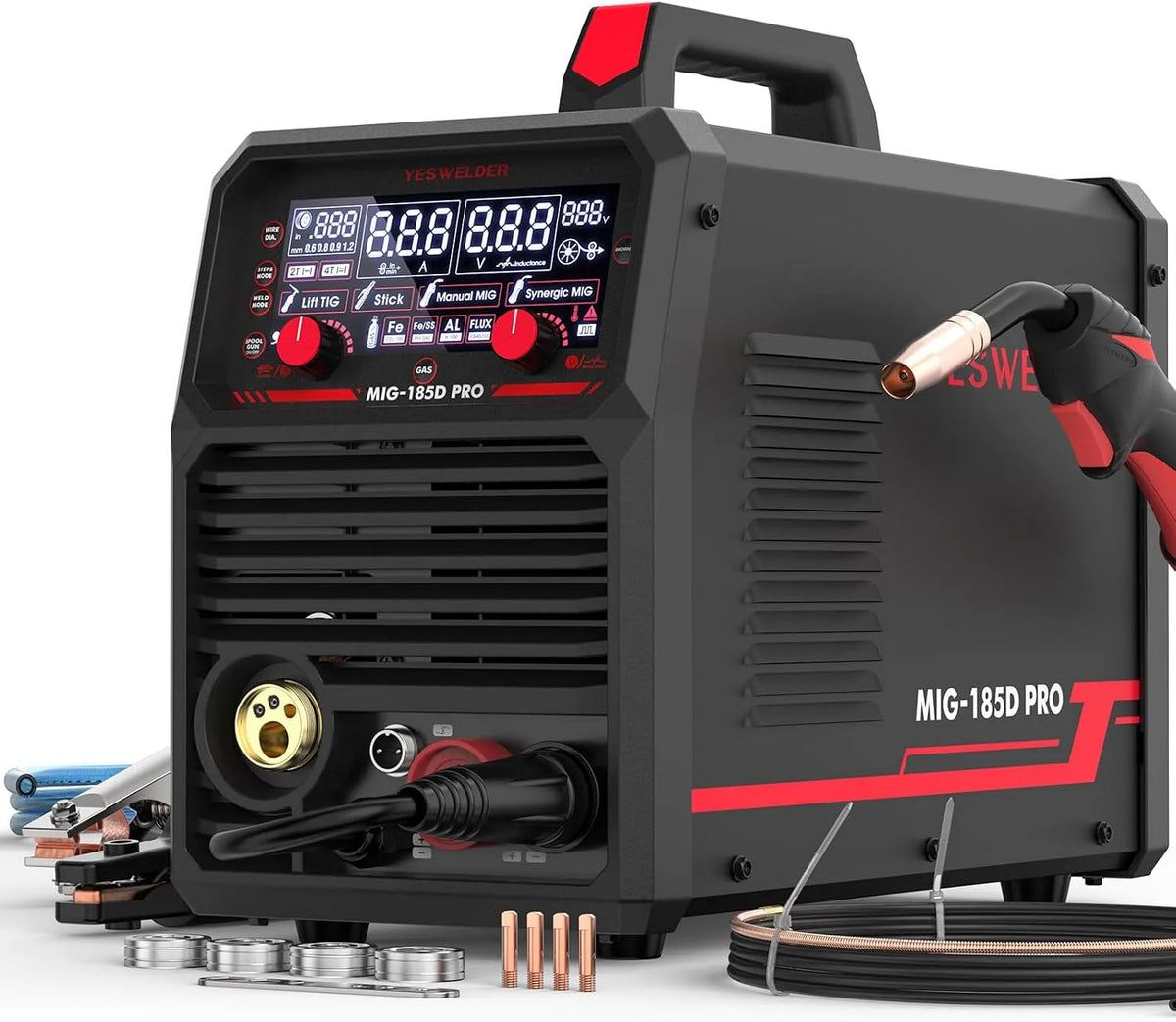 YESWELDER, Lasapparaat, MIG/MAG, 185A, 230V, synergische besturing