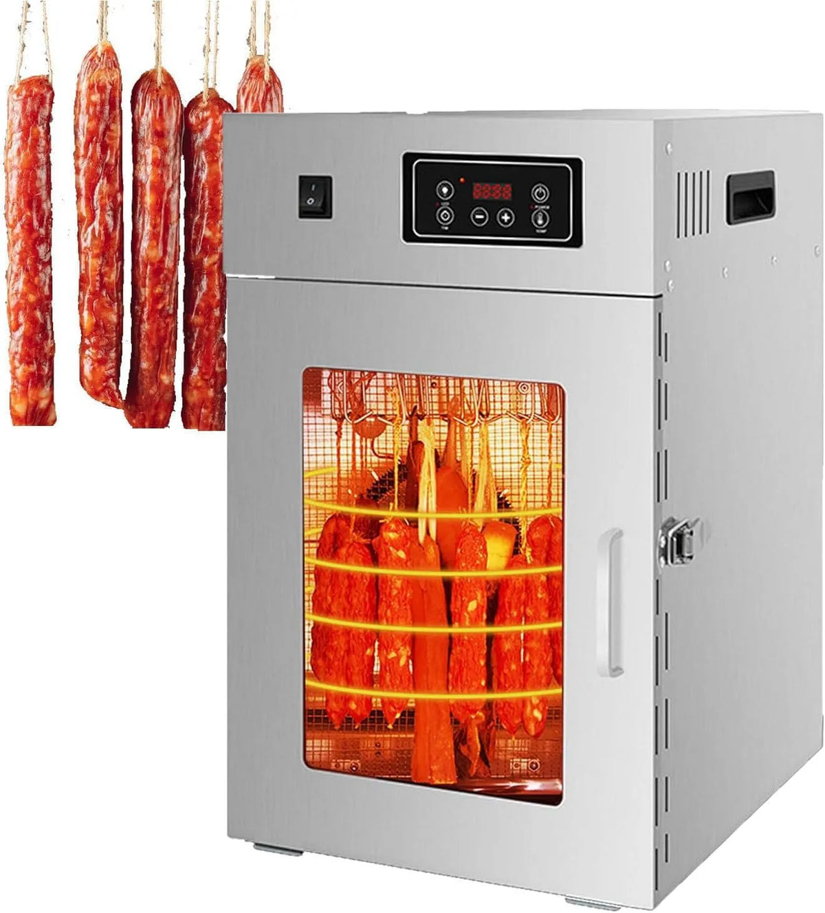 Droger, LED-bedieningspaneel Huishoudelijke vleesdroger 30-90°C-aanpassing,7.5KG/time