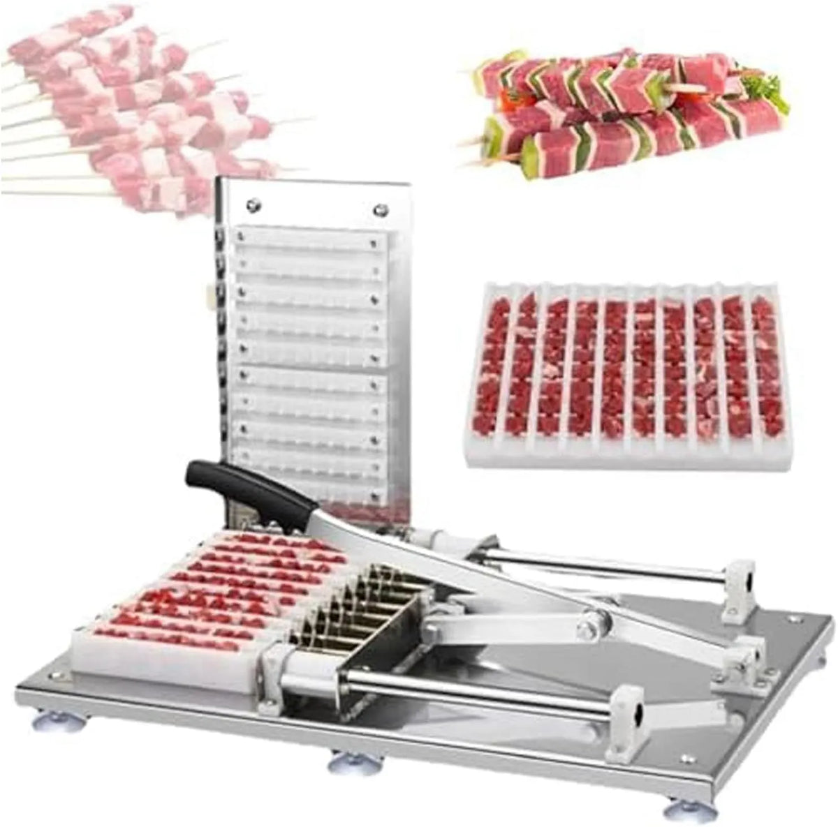 Machine met 565 x 320 x 90 mm, 5 minuten, 24 uur en RVS, lamsvleesspiesmachine 2templates