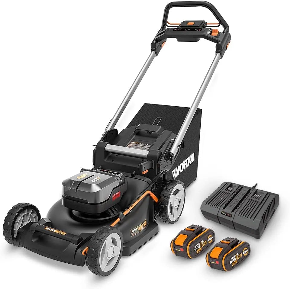 Grasmaaier WG749E met 40 V, 4Ah, 46 cm en 2 x 20 V, Worx Nitro 40 V 2 x 20 V grasmaaier