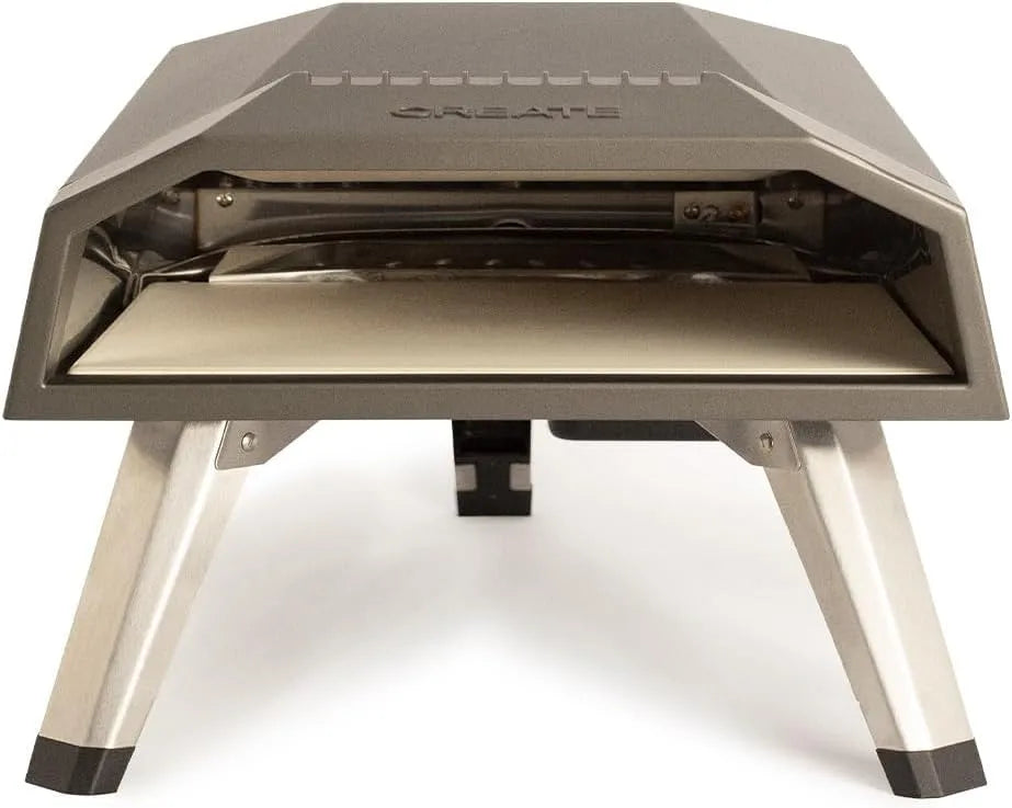Inbouwoven, 12 inch, snel koken bij max. 500 °C, pizza's 30 cm, inklapbare poten, Flame-Out-systeem