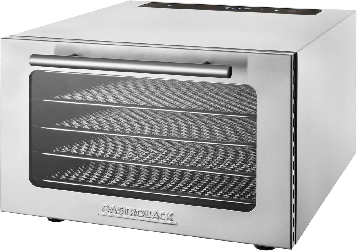 Ventilator met 28,2 x 34,7 x 20,6 cm, 20 °C, 90 °C, 5 °C, timer en RVS