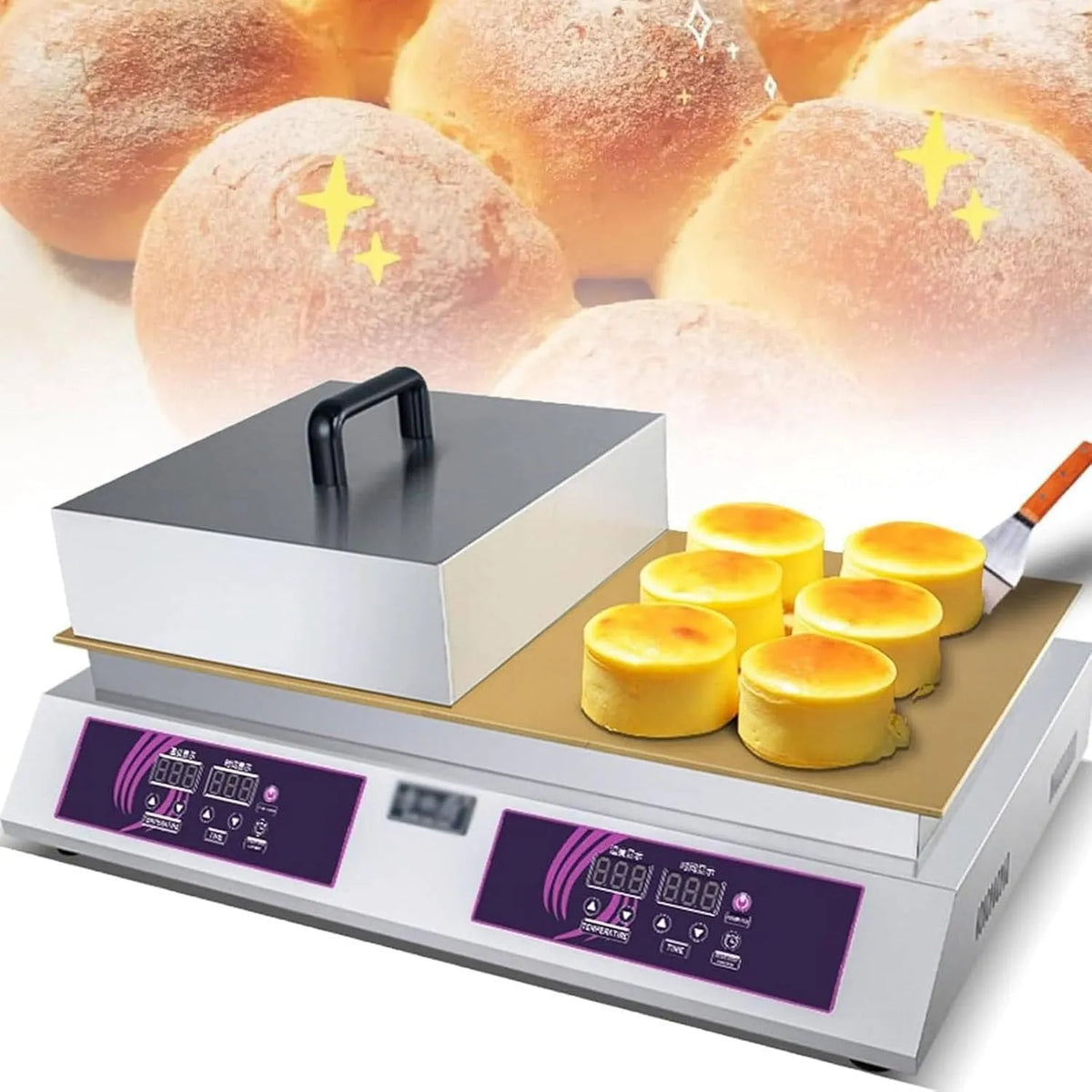 Pannenkoeken Muffins Machine, Bakkerijen, Dessertwinkels DoubleHead