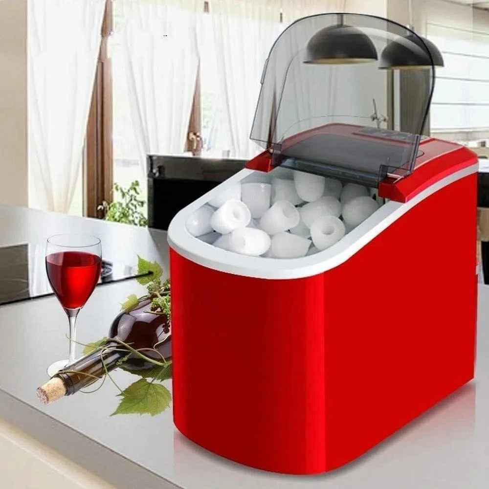 Machine, IJsmachine voor LBS/24H, ijsblokjes klaar in 6 minuten, IJsmachine voor aanrecht, 33 LBS/24H draagbare en compacte ijsmachine