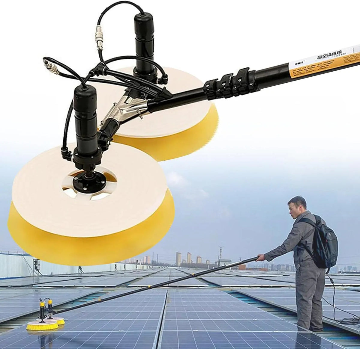 Machine met 65 cm, 40 mm, 8 uur, 8 mm, zonder netstroom, complete onderhoudsset en antistatische borstel