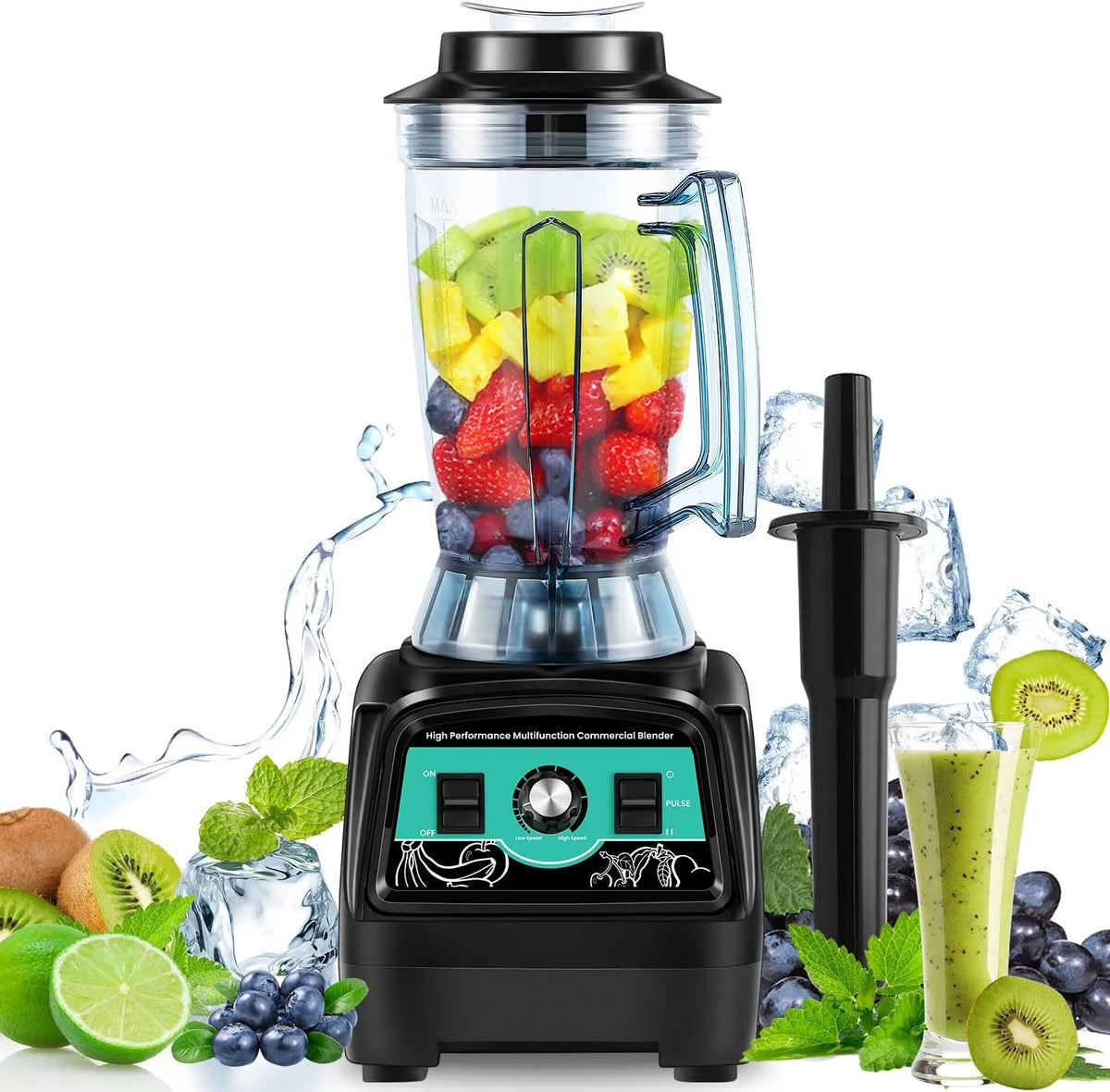 Blender, 3,9L, 2800 W, Fruit, Groentesap, Babyvoeding, Sojamelk