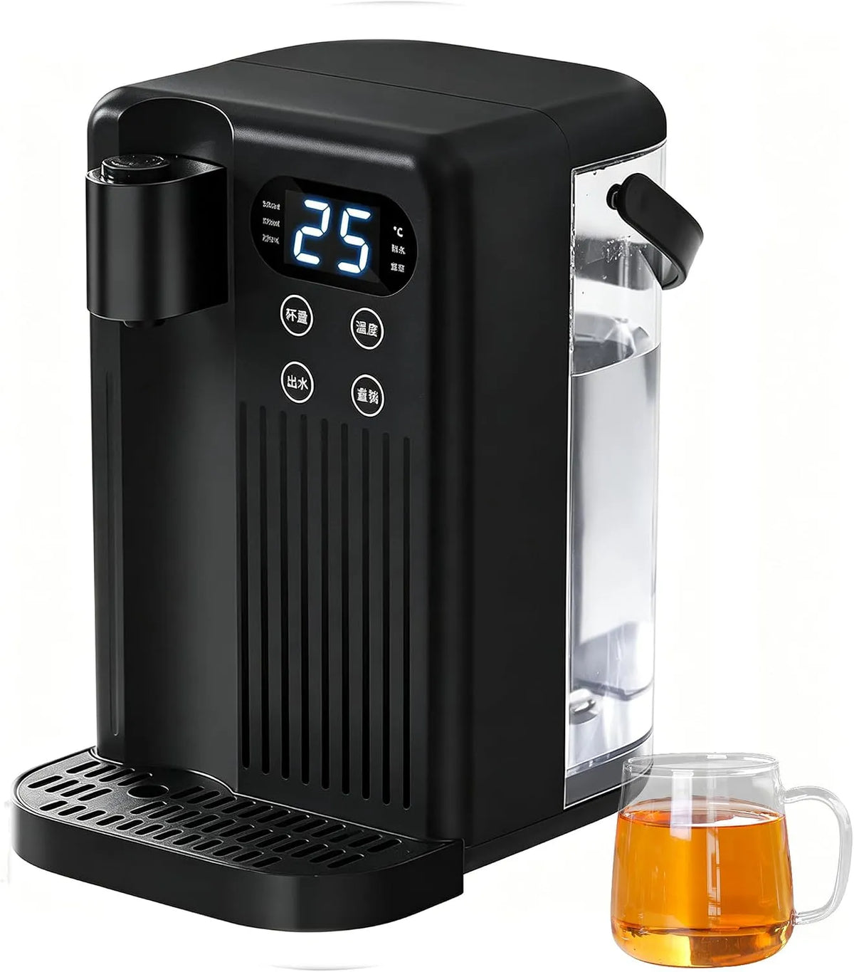 Waterkoker, 3l Led-waterkoker Met aanraakbediening, Voor Thuiskantoor zwart, Elektrische Instant Heetwaterdispenser 2000 W