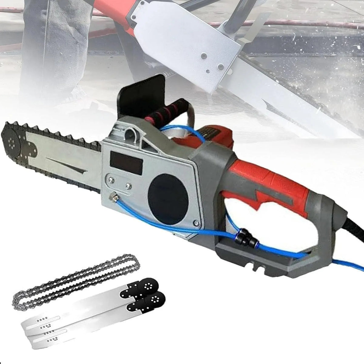 Kettingzaag Kettingen/2 met 35 cm, 48 cm, 480 mm, 220 V, 50 Hz, 0-6000 rpm, 5800 W en 6500 W