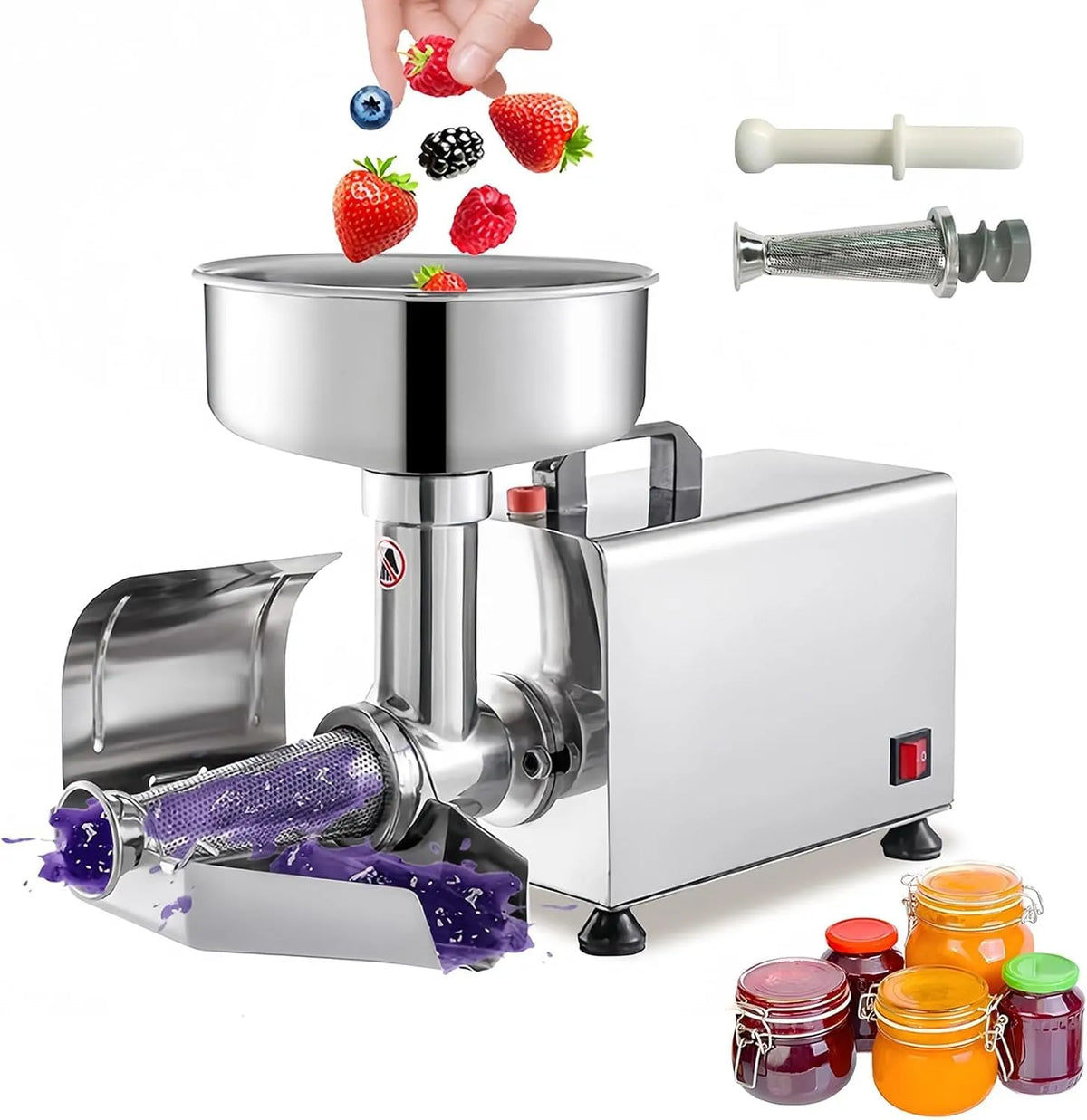 Molen, 450 W, RVS, 220V, Jam en Inblikken, Commerciële Juicer