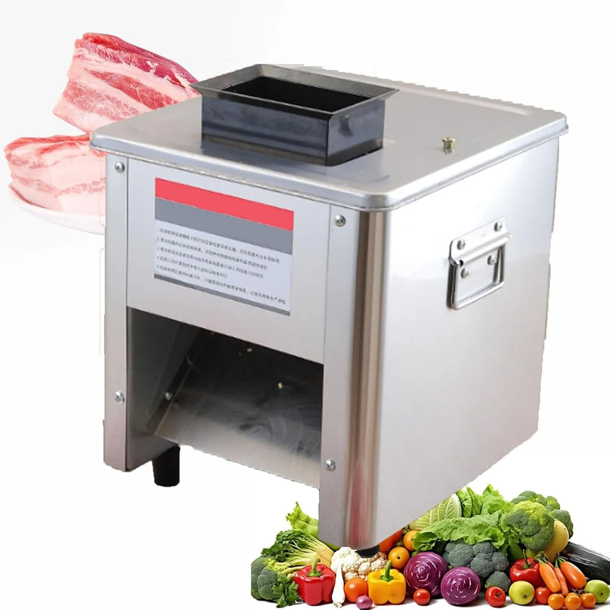 Machine met 5mm, 32 x 30 x 35cm, 850 W, 2-20mm, 200kg, waterreservoir en RVS
