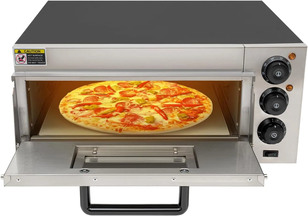 2000 W, Inbouwoven, Commerciële pizzaoven 2000 W professionele oven van RVS, pizzamaker pizza machine voor restaurants, thuis