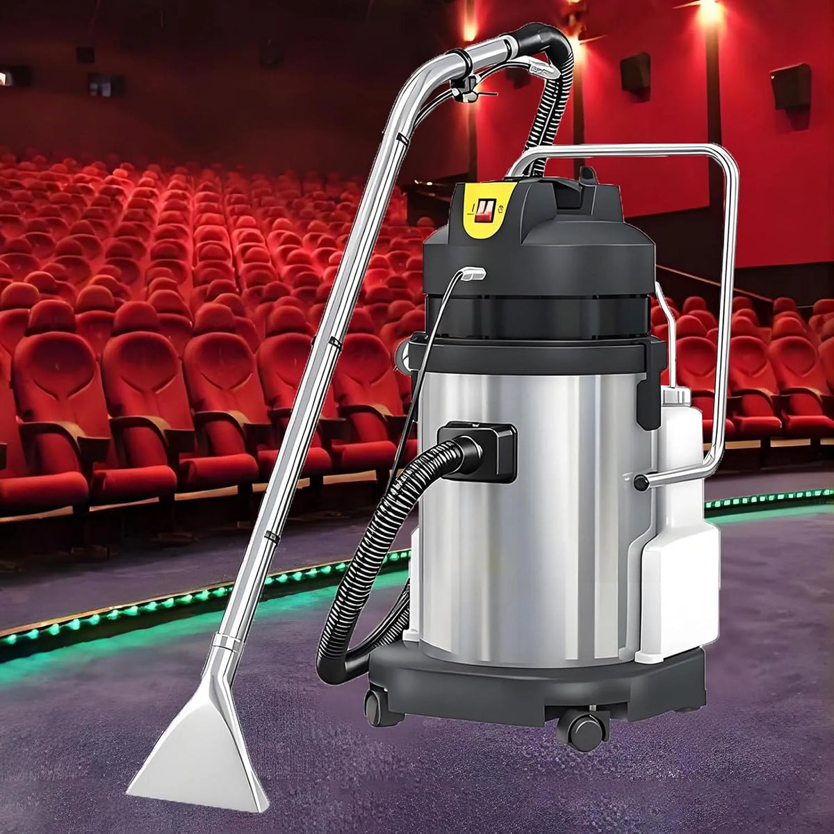 Stofzuiger met 30L, waterreservoir en RVS, 2-In-1 Draagbare Nat-Droogreiniger voor Banken