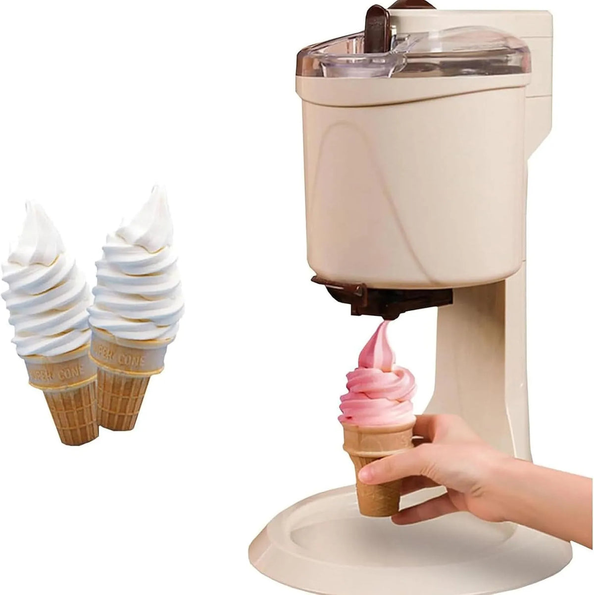 Machine met Draagbare Ijsmachine Hotelbar Cafe Ijsmixer, Sorbet, Thuisijsmakermachine, Voor Yoghurt