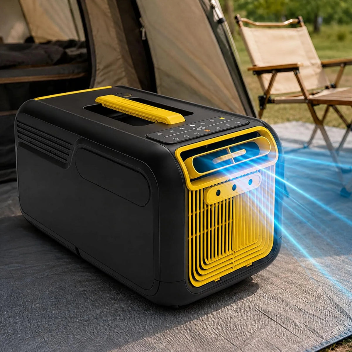 Mobiele airconditioner met 490 W, 1800 BTU, 8 M2, 60 DB, 12V, 24V, 2600 W en 4-IN-1