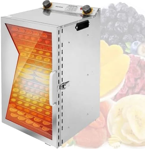 Tafel met 30-90 °C, regelbare thermostaat en RVS, 8-laags vriesdroogapparaat voor fruit en vlees