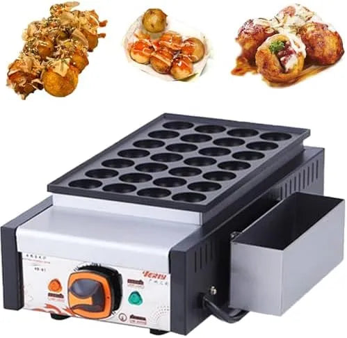 Machine, 1650 W elektrische Takoyaki-machine met antikleefoppervlak, commerciële octopusbalmaker
