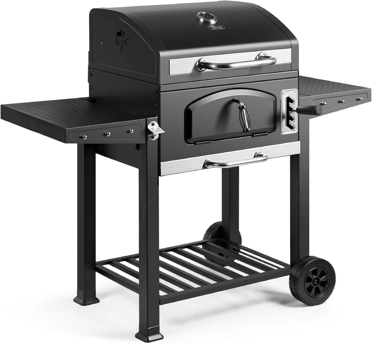 VonHaus Houtskoolgrill XL Amerikaanse met mobiele uitvoering