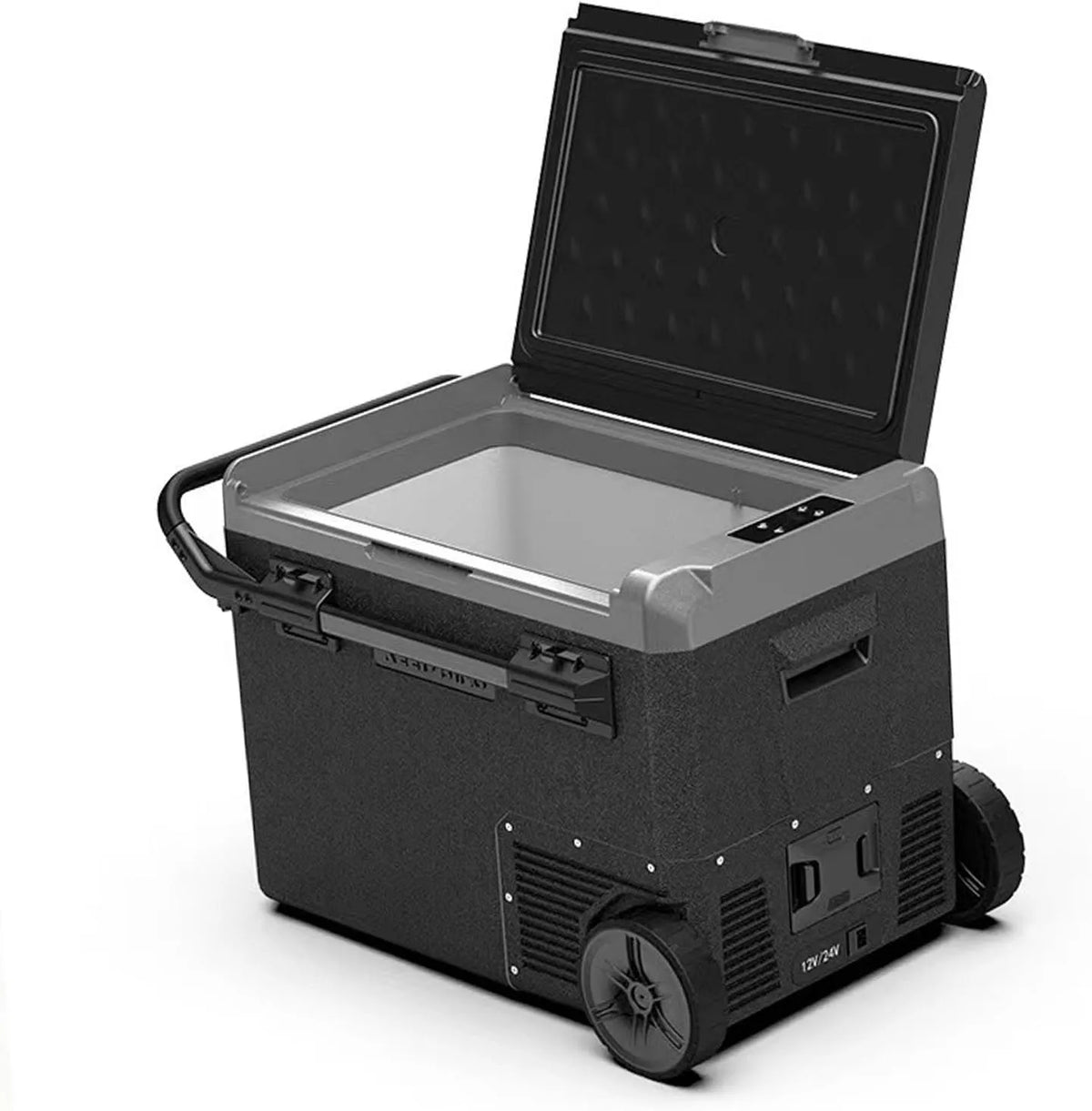 Koelkast met 35L, 12V en regelbare thermostaat, 35L elektrische koeler met wielen