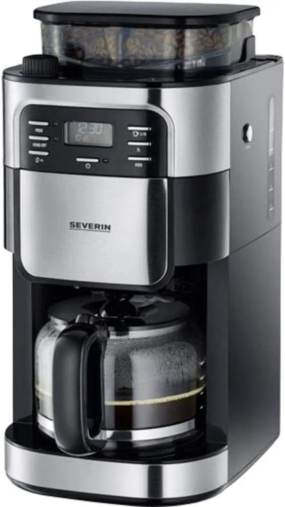 Espressomachine, Tot 10 Kopjes, RVS/Zwart, Severin KA 4810 Koffiezetapparaat
