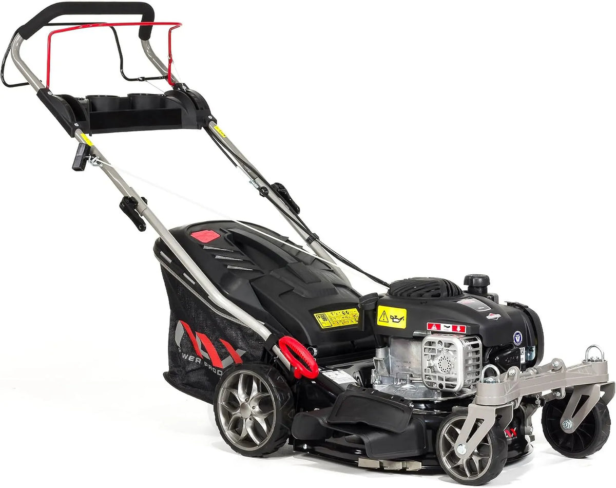 Grasmaaier, & Stratton 450E serie 125 cm3, maaibreedte 42 cm opvangbak 45l wassysteem, van behuizing benzine grasmaaier
