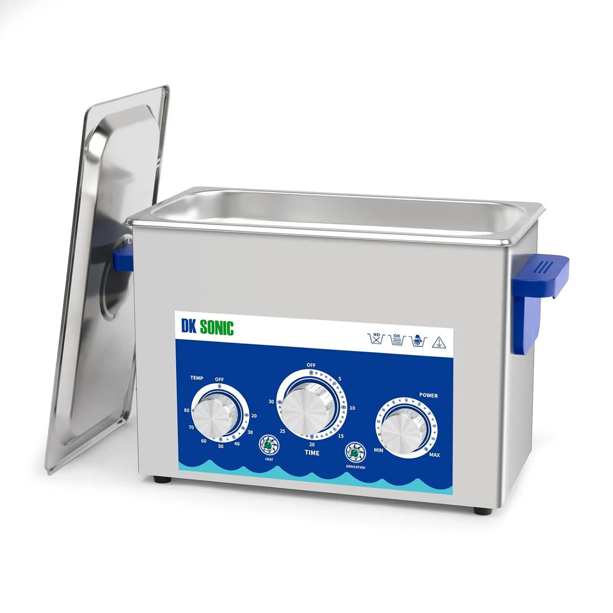 Ultrasoonreiniger, DK SONIC Industriële, 120 W, Timer en Verwarming voor Munten, Ultrasone Sieradenreiniger met Instelbare Functie, Brillen