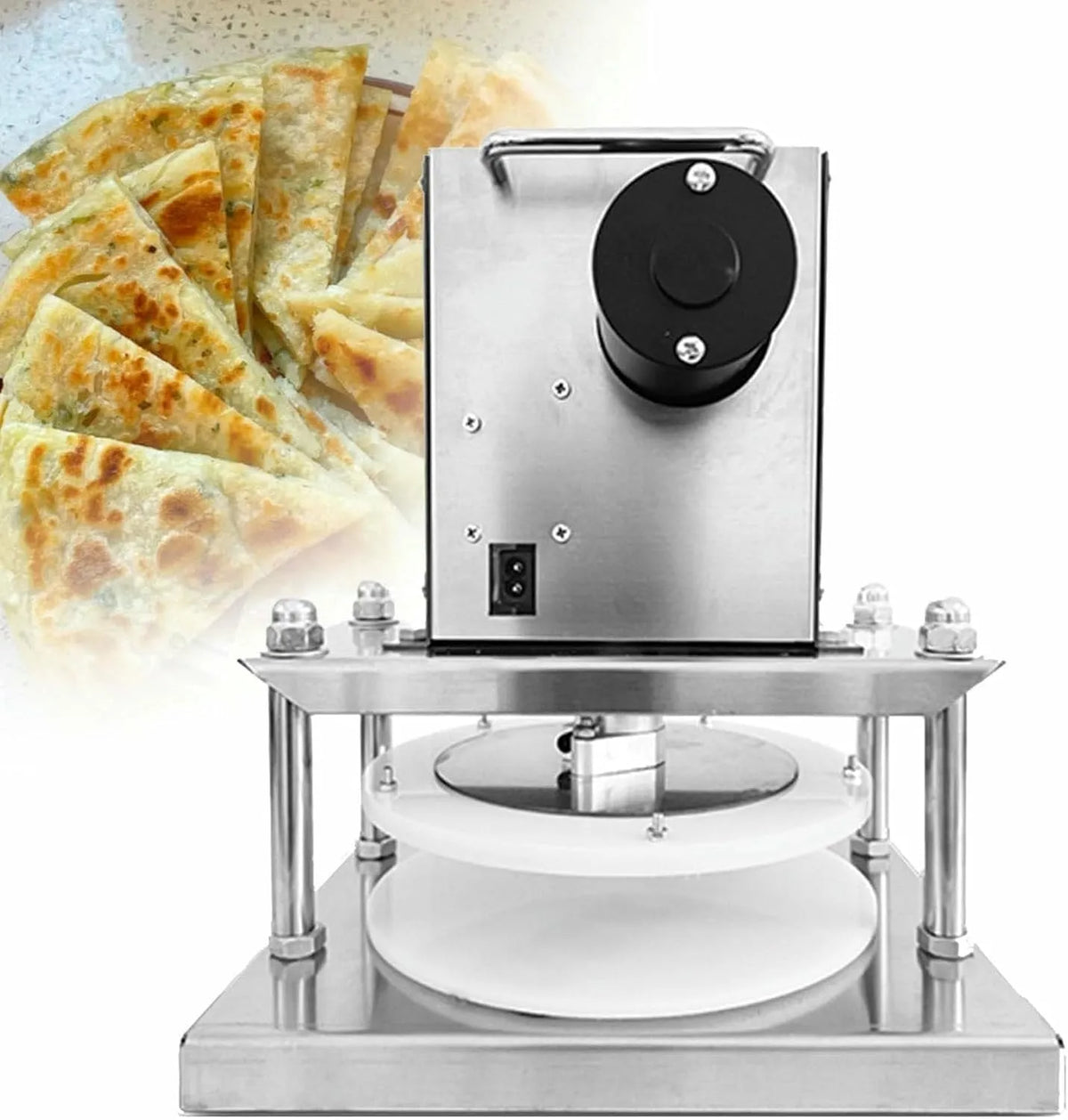 Vlak Maken Machine met 47 x 36 x 28cm, 8KG en RVS, Elektrische Tortilla Persmachine