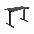 Bureau réglable avec plateau en MDF et pieds en métal