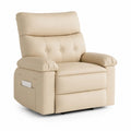 Fauteuil inclinable en cuir synthétique beige