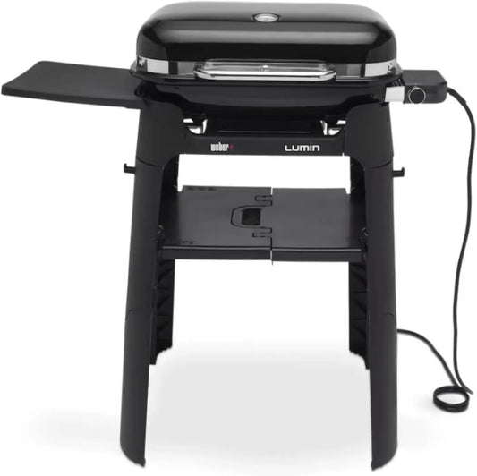 Barbecue met 33 x 49 cm, 315 °C, 2,2 kW, 10 minuten en zwart