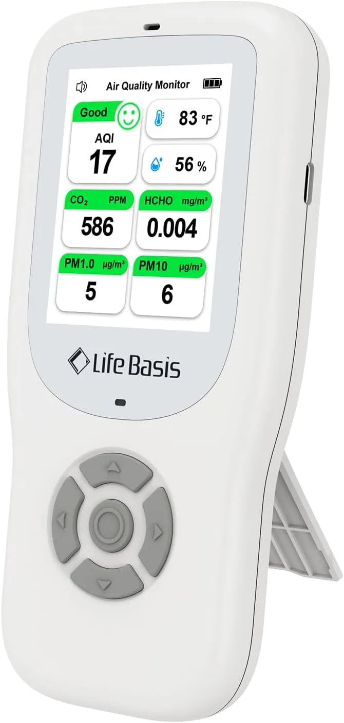 Luchtkwaliteitsmeter, CO2-detector, 10-in-1, CO2-detector, LifeBasis Apparaten