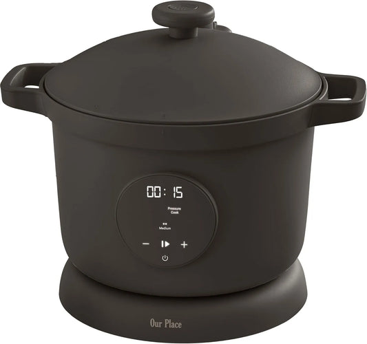 Slowcooker, Our Place Dream Cooker Multicooker van 6 liter, Snelkoken, schroeien en bakken, Handsfree stoomontgrendeling, 4 veelzijdige modi, Langzaam