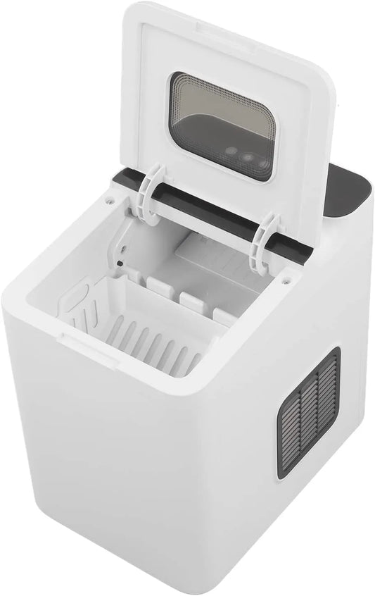 Machine met 1,5 L, 112 W, 10 minuten, waterreservoir en wit, Hidyliu Compacte Ijsmachine Witte Kleine Ijsmachine