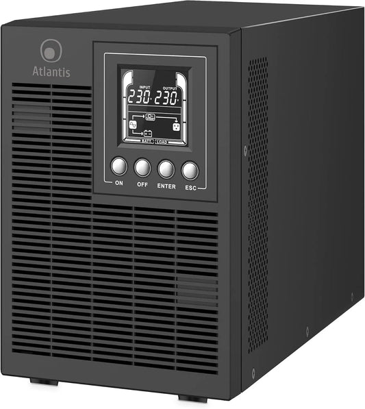 Atlantis A03-OP1502P PRO, UPS-noodstroomvoorziening, RS-232, 1350 W, 9 Ah, 3 x 12 V, USB, online UPS