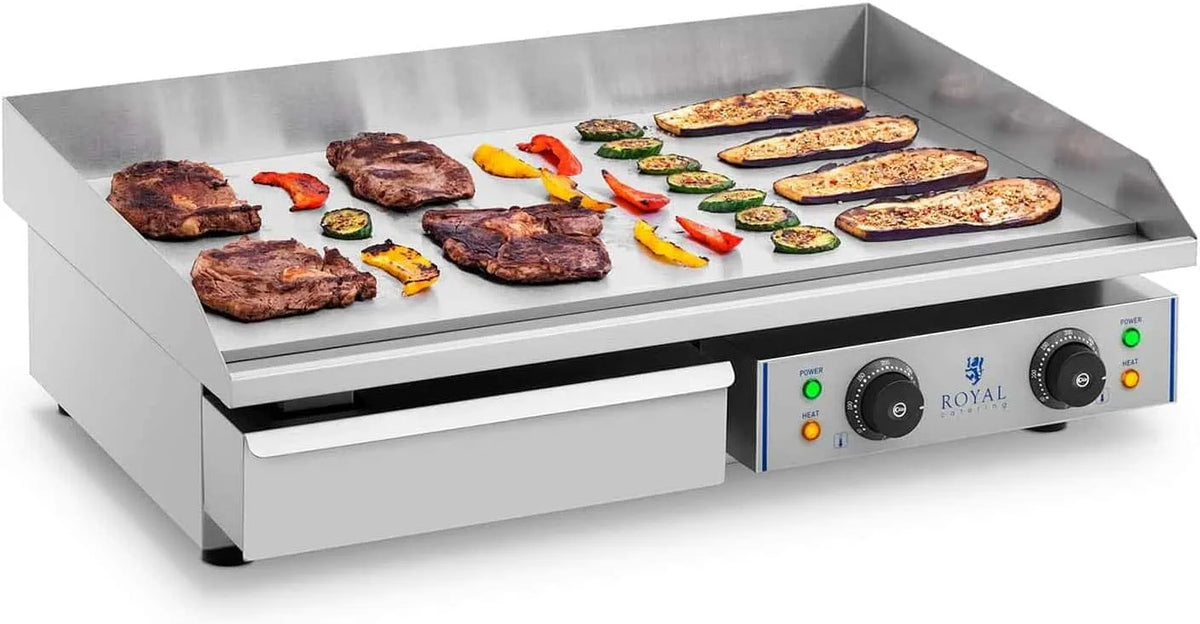 Barbecue, RCEG-75, 2x 2200 W, 73 x 40 cm, Spatscherm 50-300°C RVS Behuizing