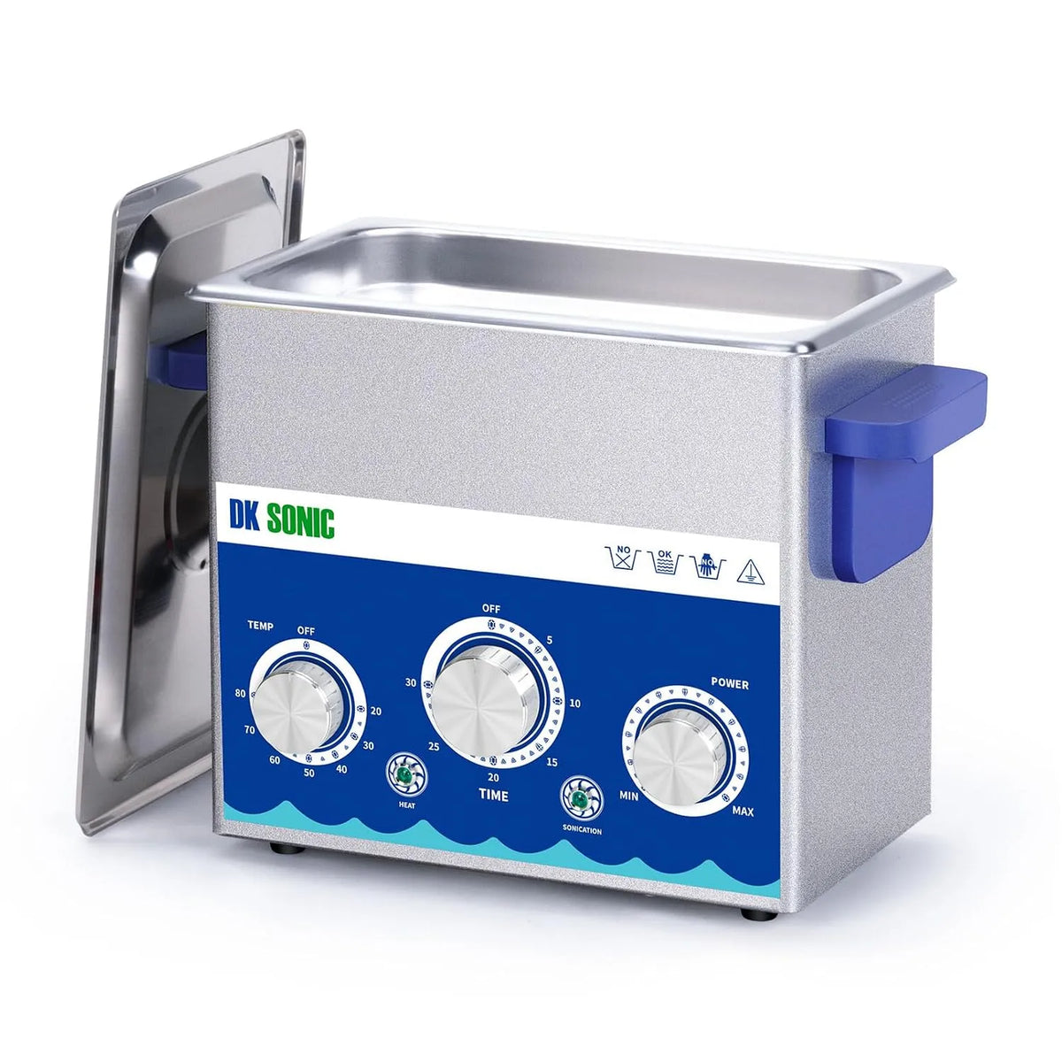 Ultrasoonreiniger, DK SONIC Industriële, 120 W, Timer en Verwarming voor Munten, Ultrasone Sieradenreiniger met Instelbare Functie, Brillen