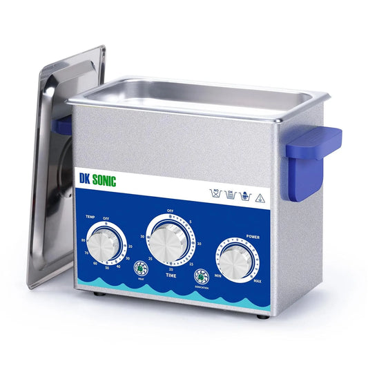 Ultrasoonreiniger, DK SONIC Industriële, 120 W, Timer en Verwarming voor Munten, Ultrasone Sieradenreiniger met Instelbare Functie, Brillen