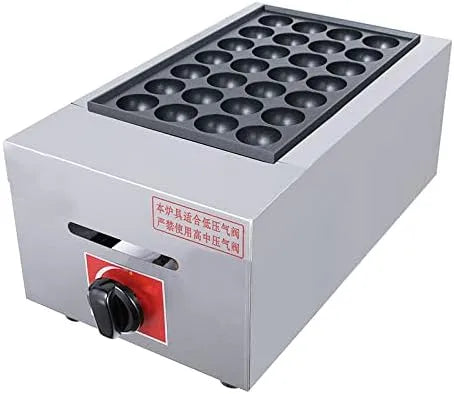 Inbouwoven met 53 x 24 x 22 cm, 32 x 19 x 3.5cm en RVS, Commerciële Takoyaki Gas Oven, 28 Takoyaki