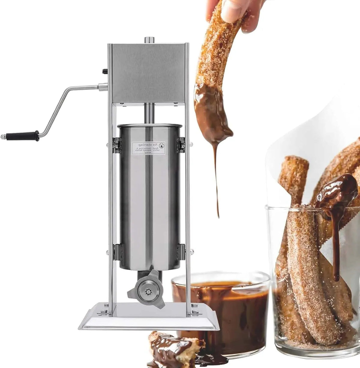 Crank Donut Machine, Hand Crank Donut Machine voor Spaanse Donuts en Gelei Vullen