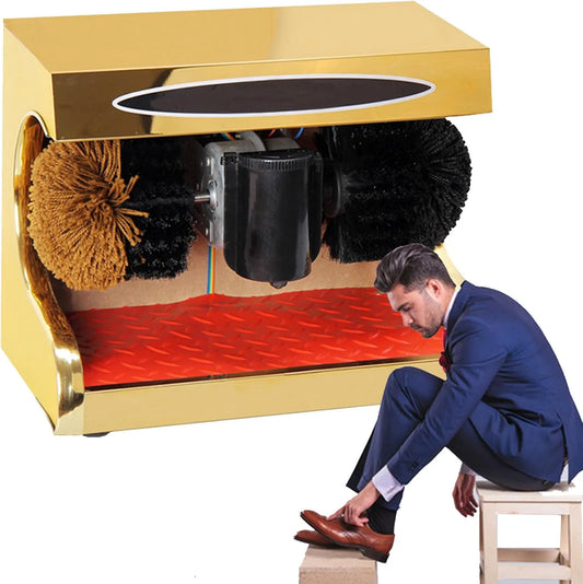 Machine, Gold, Schoenenpoets- En Glansmachine Elektrische Schoenpoetsmachines Borstelschoenpoetsset, Gold