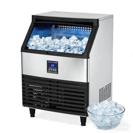 Draagbare industriële machine, commerciële ijsmachine, bars en hotels, 120 kg/24 uur, draagbare industriële machine met intelligent