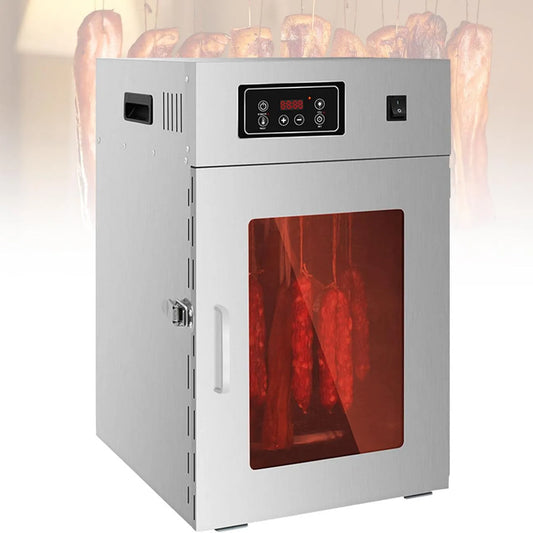 Droger met 800 W, 30-90°C, timer, 24 uur, 30 minuten, RVS en gerichte luchtcirculatie