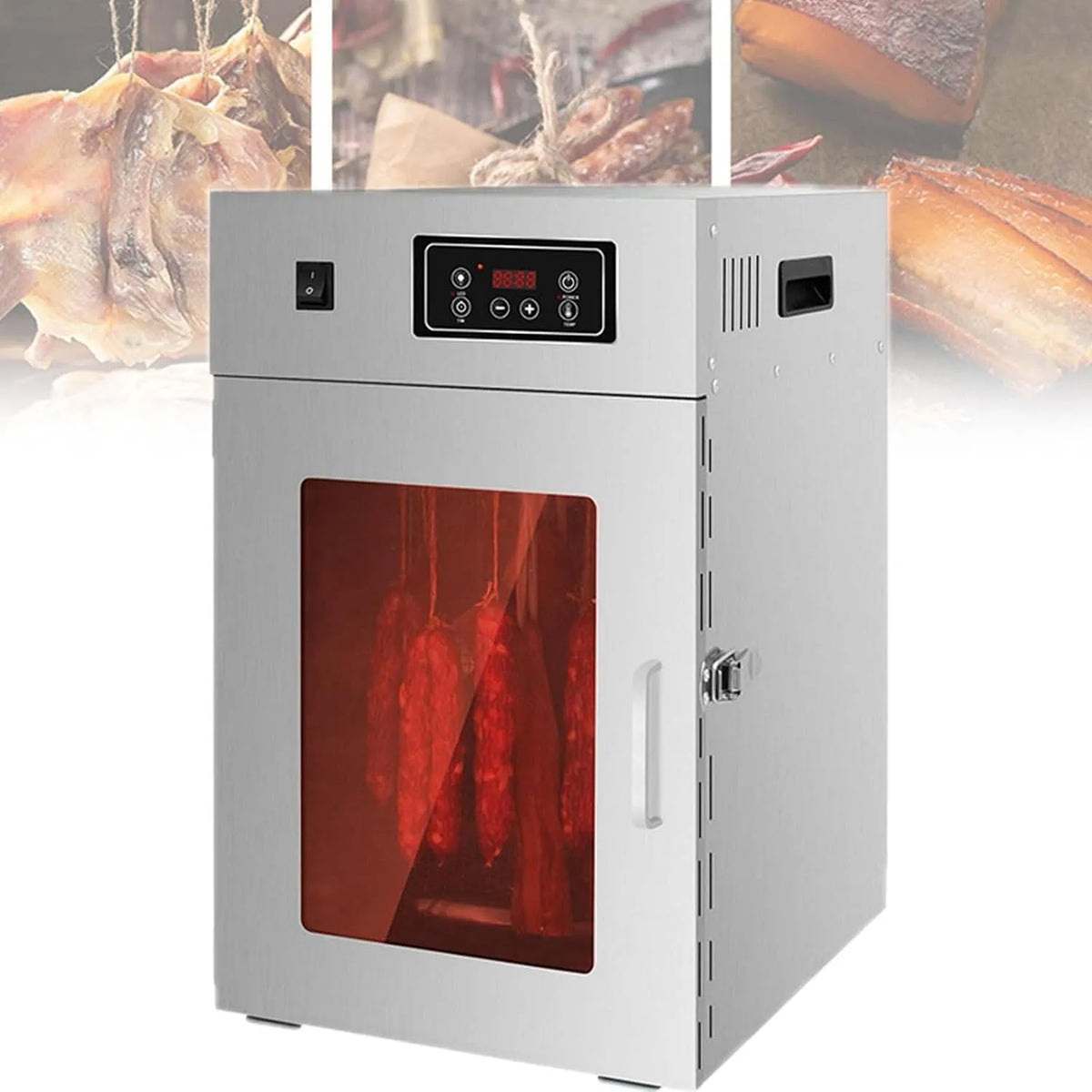 Droger, Roterende vleesdroger, 360 ° rotatie, commerciële voedseldroger, timer
