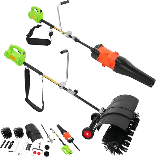 Sneeuwblazer met 2-in-1, 1600 W, 6 standen, aluminium, zwart, groen en oranje