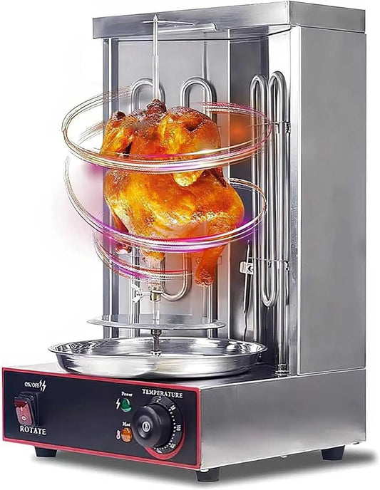 Inbouwoven, 300°C, Verticale Rotisserie Grill met Olie Verzamelpan