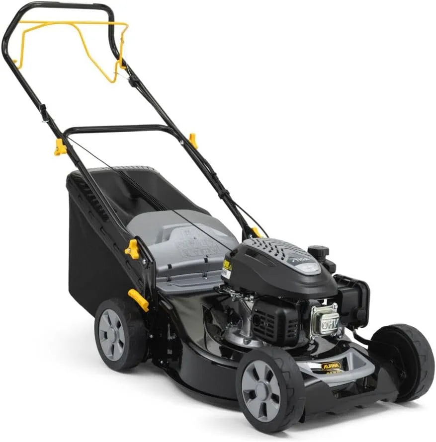 Grasmaaier met Alpina Benzine-Grasmaaier Al5 46 Sa, De 46 cm grote Alpina AL5 46 SA